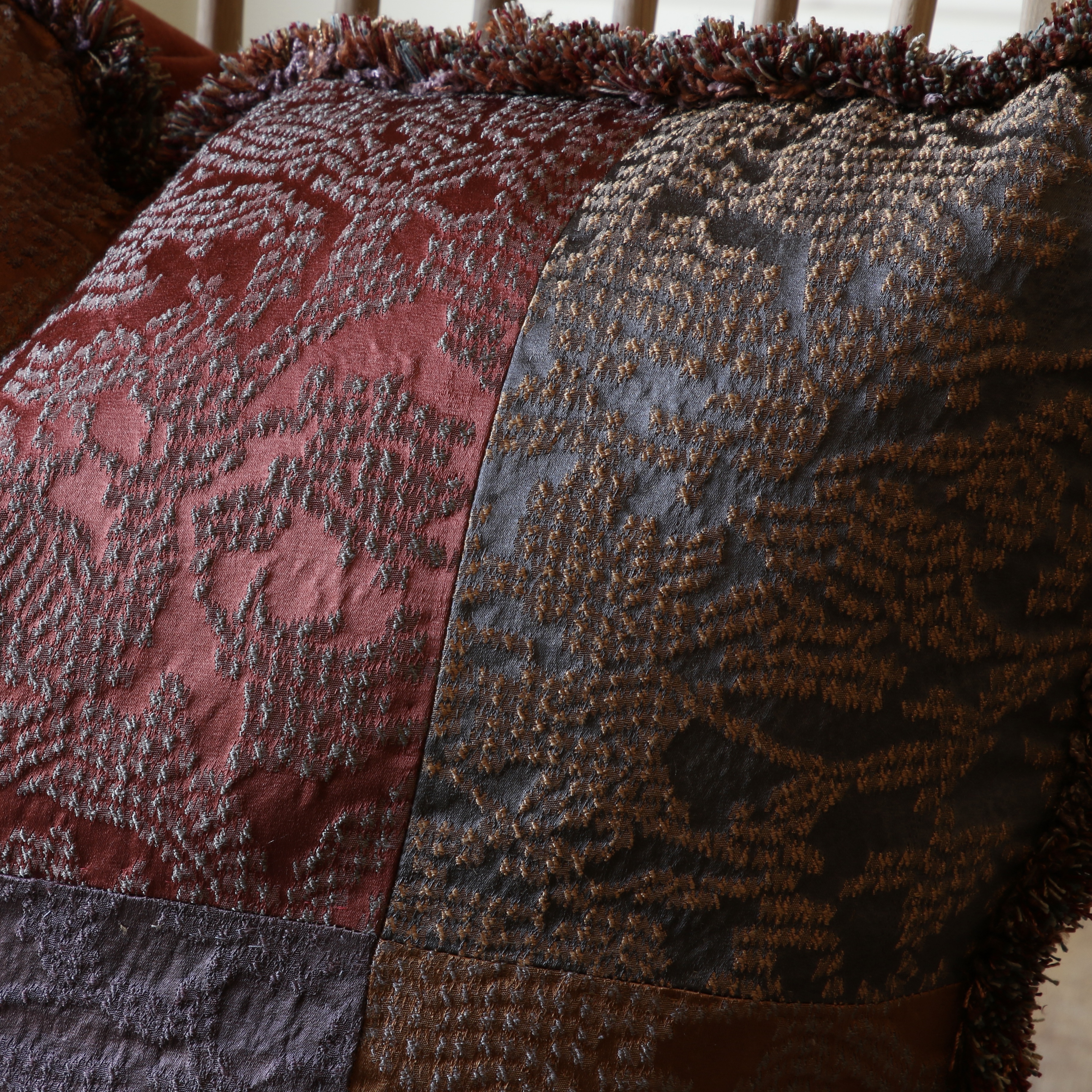 Silk Patchwork Cushion